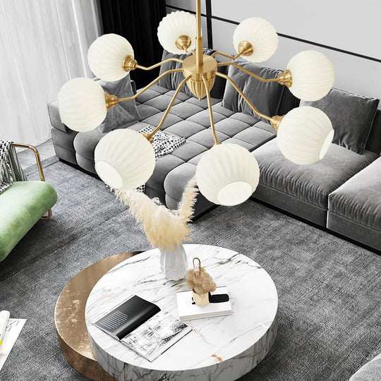 Glazen bollen lamp babykamer
