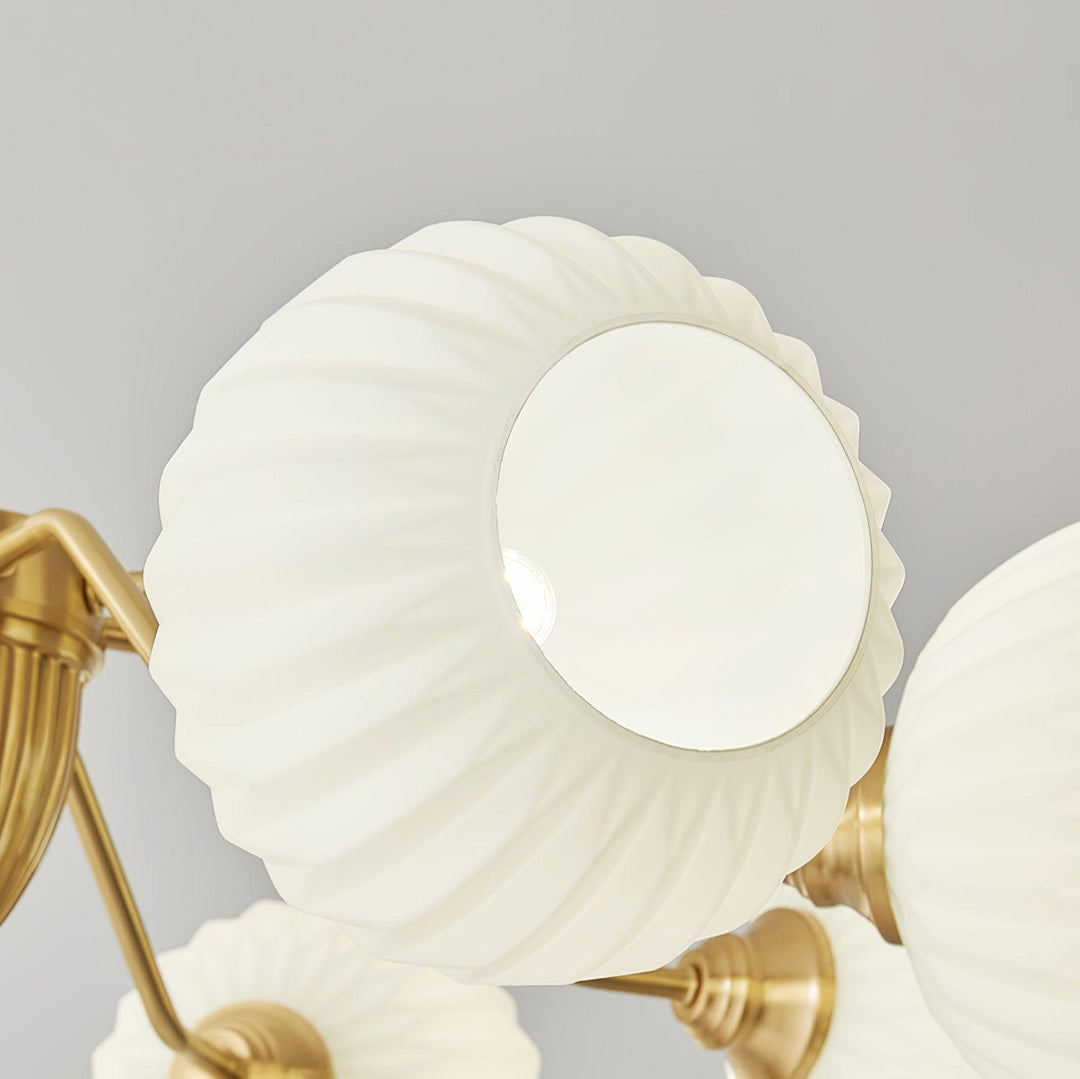 Warme sfeerverlichting glazen bollen kroonluchter