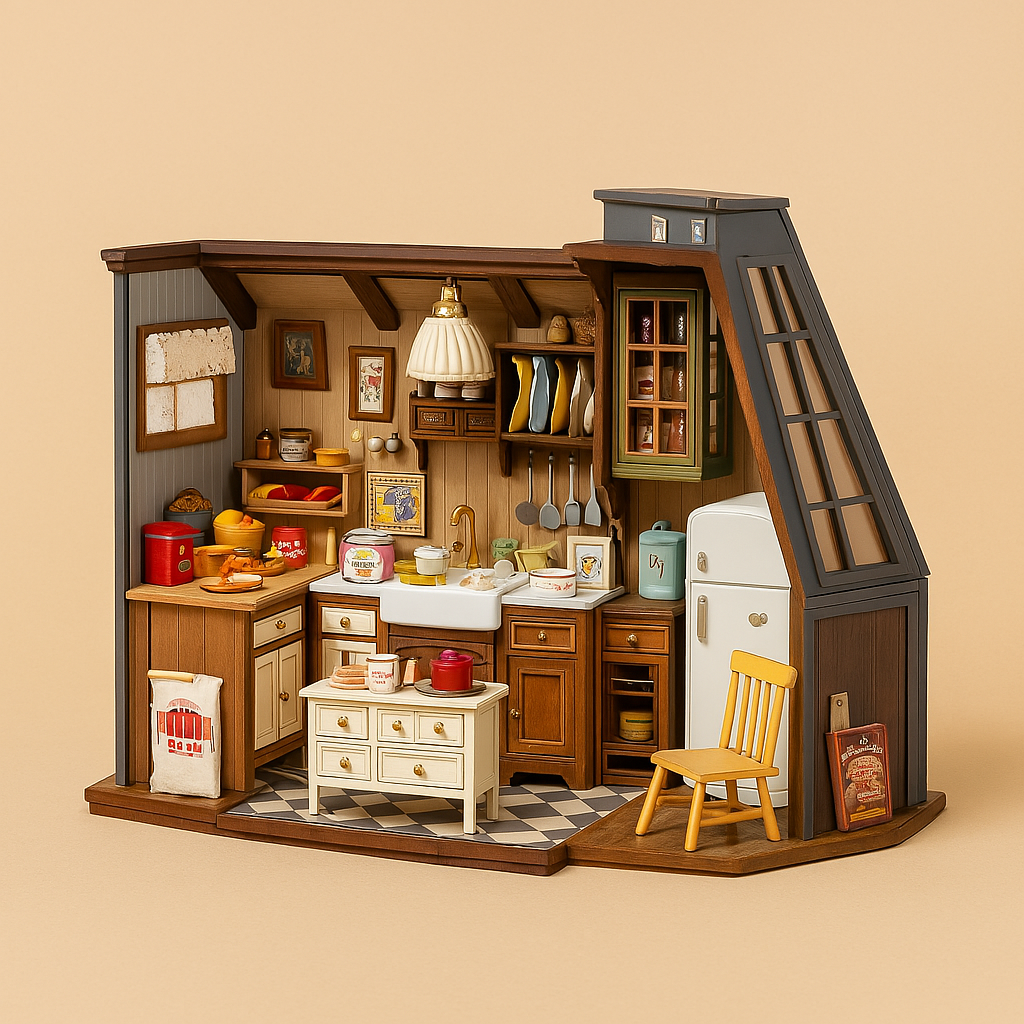 BakeVilla™ – DIY Miniatuur Bakkeuken Bouwset met 359 Onderdelen