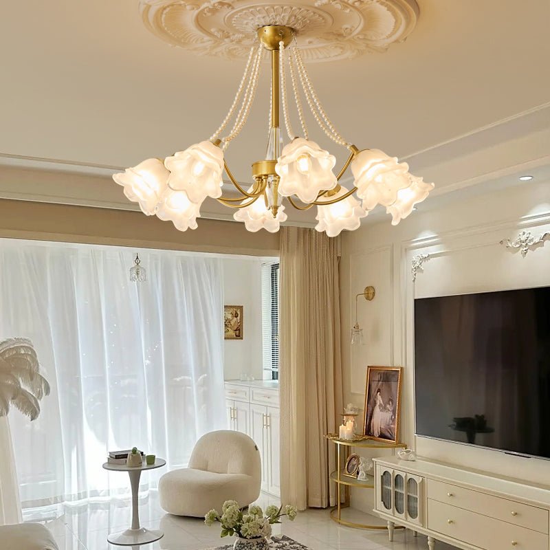 Romantische hanglamp kinderkamer goud
