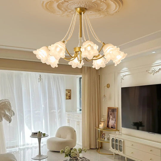 Romantische hanglamp kinderkamer goud