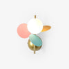 Pastelle ronde macaron wandlamp voor de kinderkamer