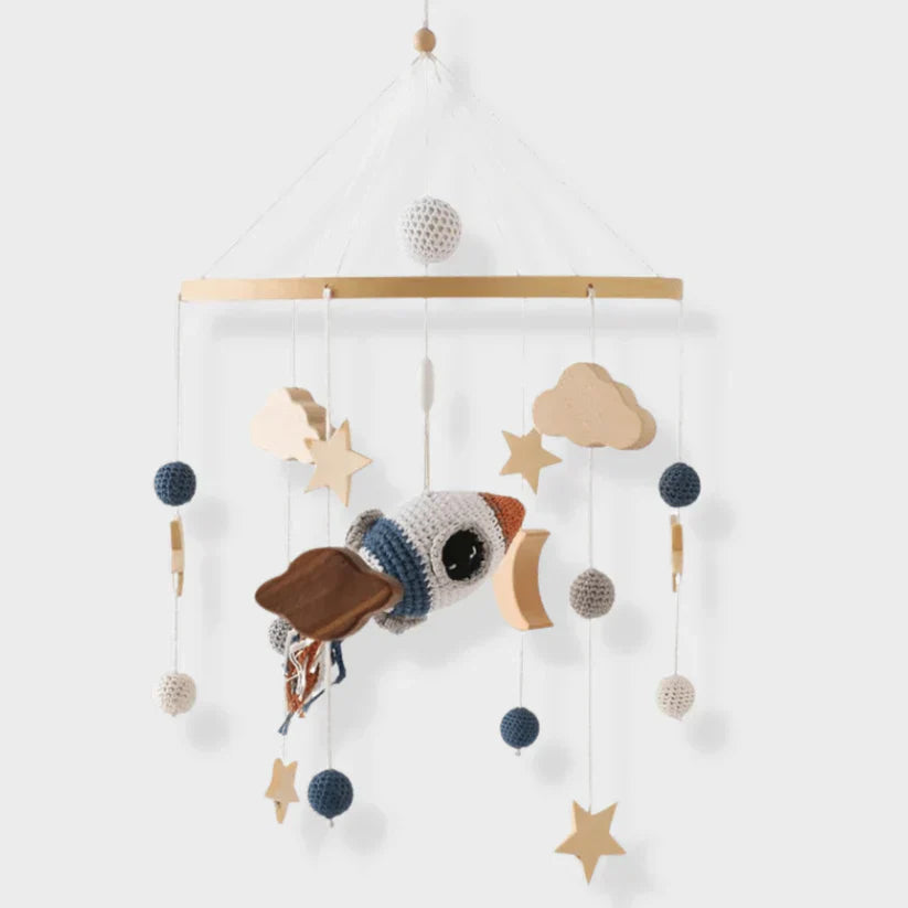 DreamCloud™ / Rustgevende Houten Babymobiel Zonder Batterij