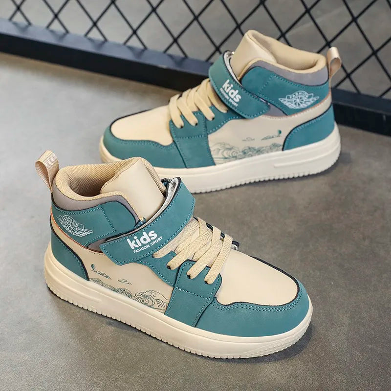 StepActive™ – Comfortabel & Antislip Leren Sneakers voor Kinderen