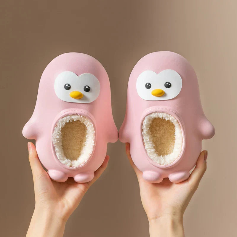PenguSteps™ – Warme Antislip Pinguïn Pantoffels Kindervoetjes