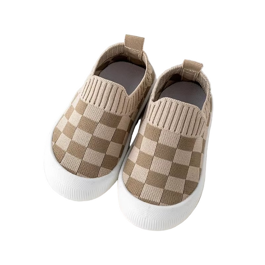 MiniStrides™ – Flexibele Instappers Ruitprint Antislip Peuterschoenen