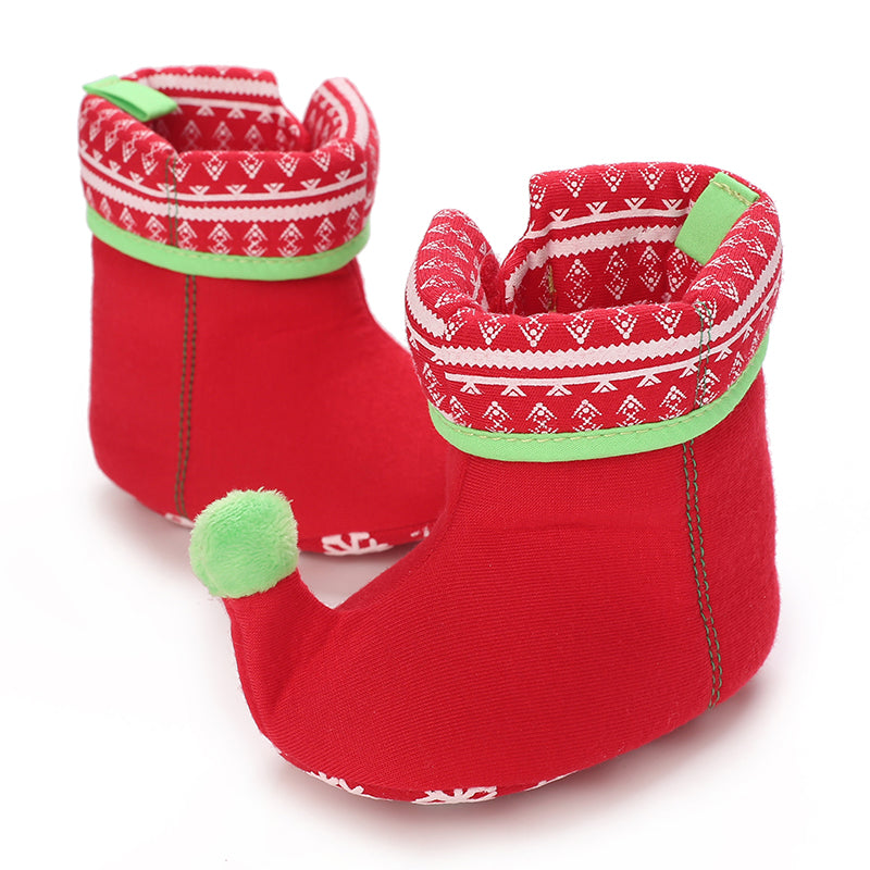 SantaSteps™ – Warme Kerstpantoffels met Antislipzool – Feestelijke Baby Sloffen
