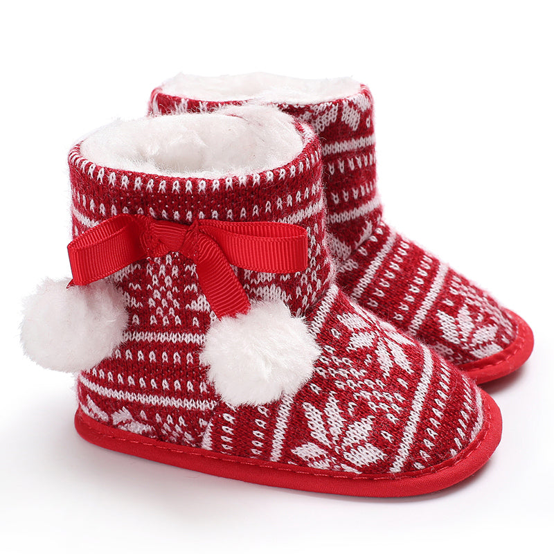SantaSteps™ – Warme Kerstpantoffels met Antislipzool – Feestelijke Baby Sloffen