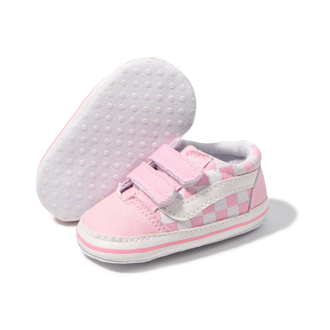 LilWalks™ – Checkerboard Babysneakers Klittenband Antislip Schoentjes
