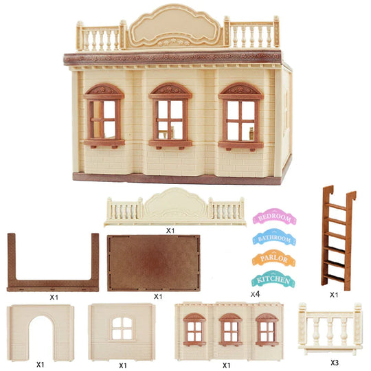 TinyVilla™ – 1:12 Poppenhuis Meubelpakket – Keuken & Dinette