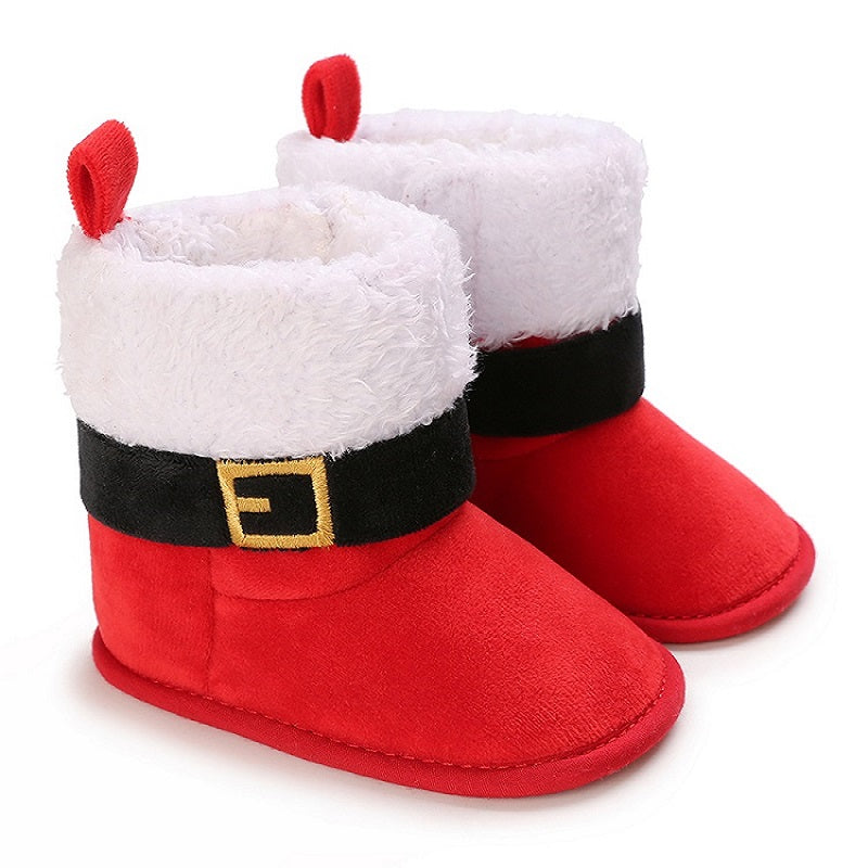 SantaSteps™ – Warme Kerstpantoffels met Antislipzool – Feestelijke Baby Sloffen