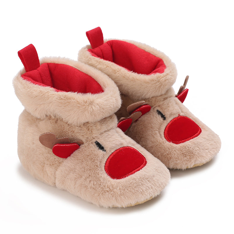 SantaSteps™ – Warme Kerstpantoffels met Antislipzool – Feestelijke Baby Sloffen