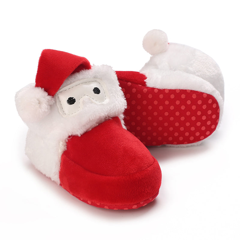 SantaSteps™ – Warme Kerstpantoffels met Antislipzool – Feestelijke Baby Sloffen