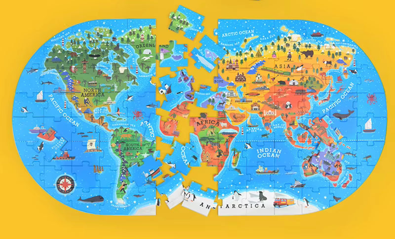 GeoPuzzle™ – Educatieve Wereldkaart Puzzel voor Kinderen
