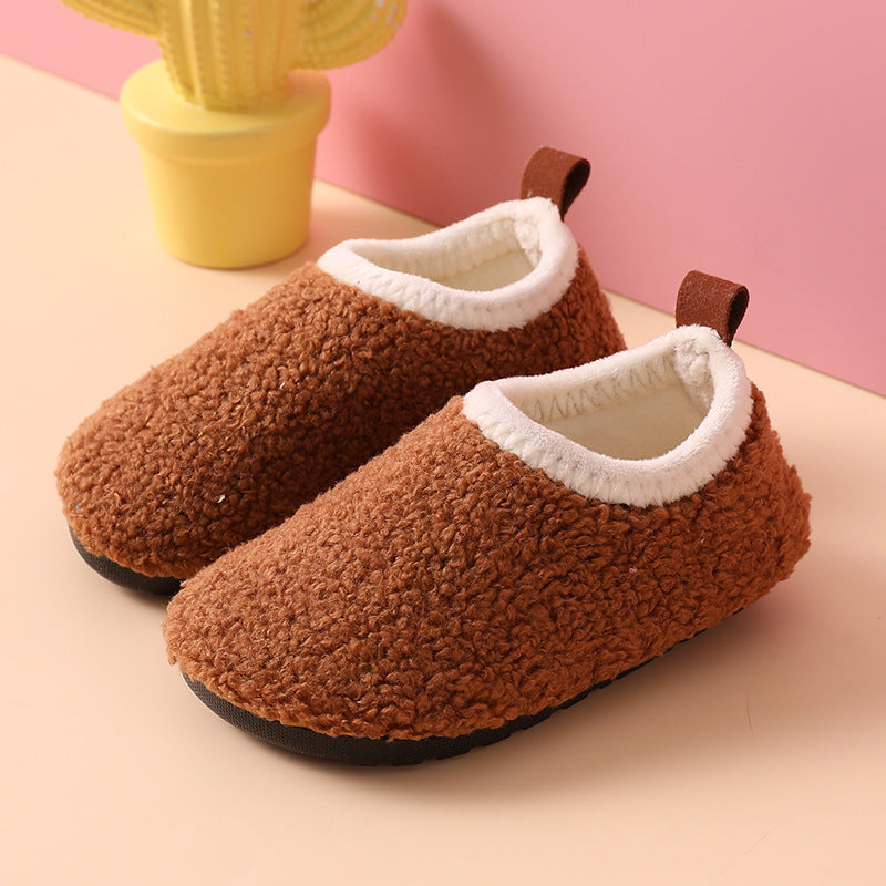 WoolyWalks™ – Antislip Pantoffels met Wollen Voering – Kinder Huisschoenen