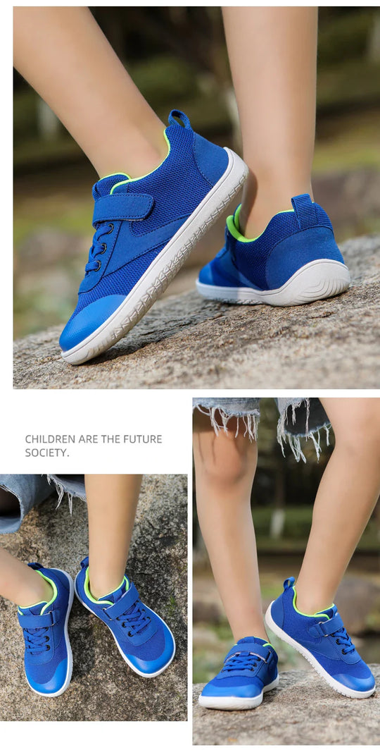 FlexiBare – Barefoot Kindersneakers met Brede Neus