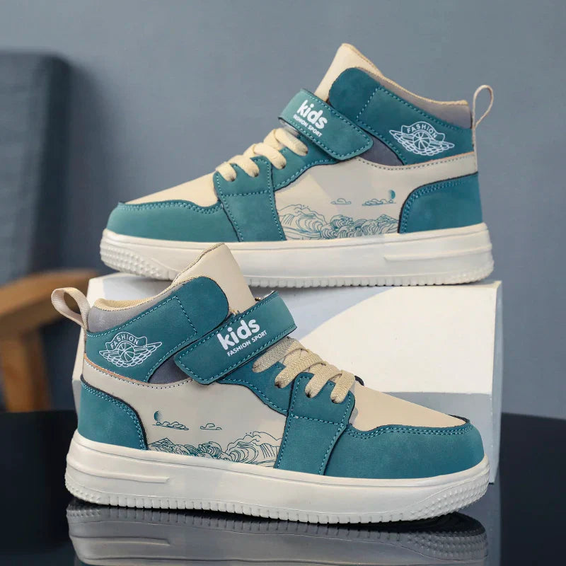 StepActive™ – Comfortabel & Antislip Leren Sneakers voor Kinderen