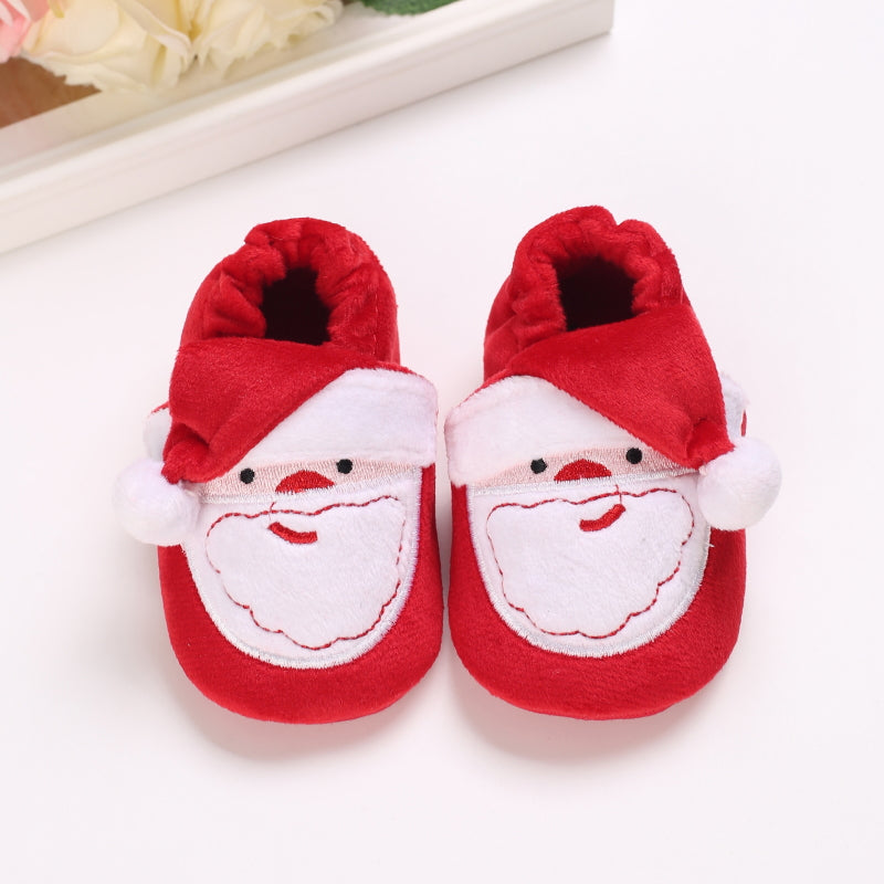 SantaSteps™ – Warme Kerstpantoffels met Antislipzool – Feestelijke Baby Sloffen