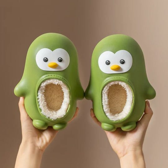 PenguSteps™ – Warme Antislip Pinguïn Pantoffels Kindervoetjes