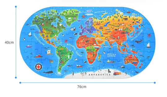 GeoPuzzle™ – Educatieve Wereldkaart Puzzel voor Kinderen