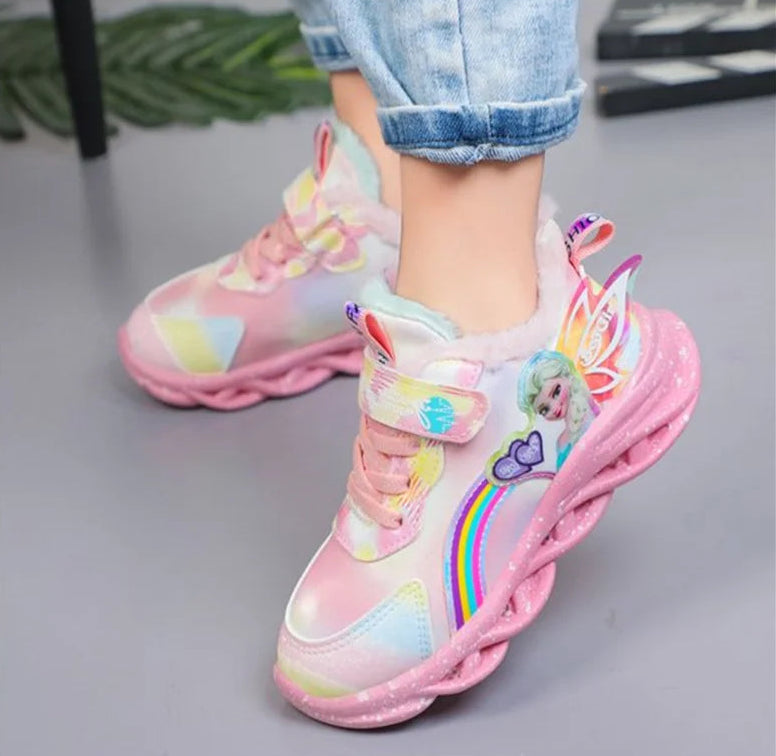 FroziStep™ – Frozen Meisjes Sneakers met LED-licht
