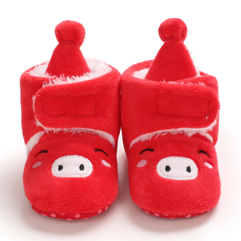 SantaSteps™ – Warme Kerstpantoffels met Antislipzool – Feestelijke Baby Sloffen