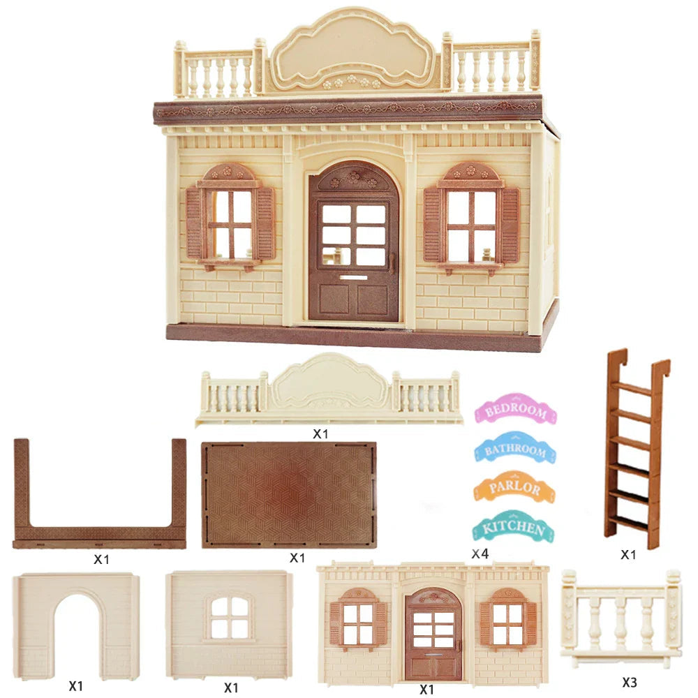 TinyVilla™ – 1:12 Poppenhuis Meubelpakket – Keuken & Dinette