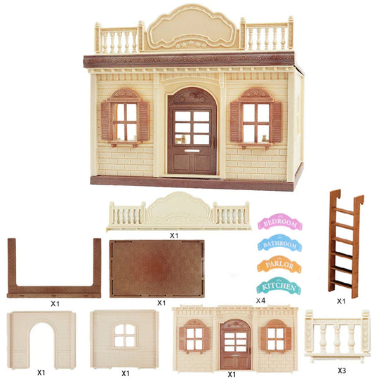 TinyVilla™ – 1:12 Poppenhuis Meubelpakket – Keuken & Dinette