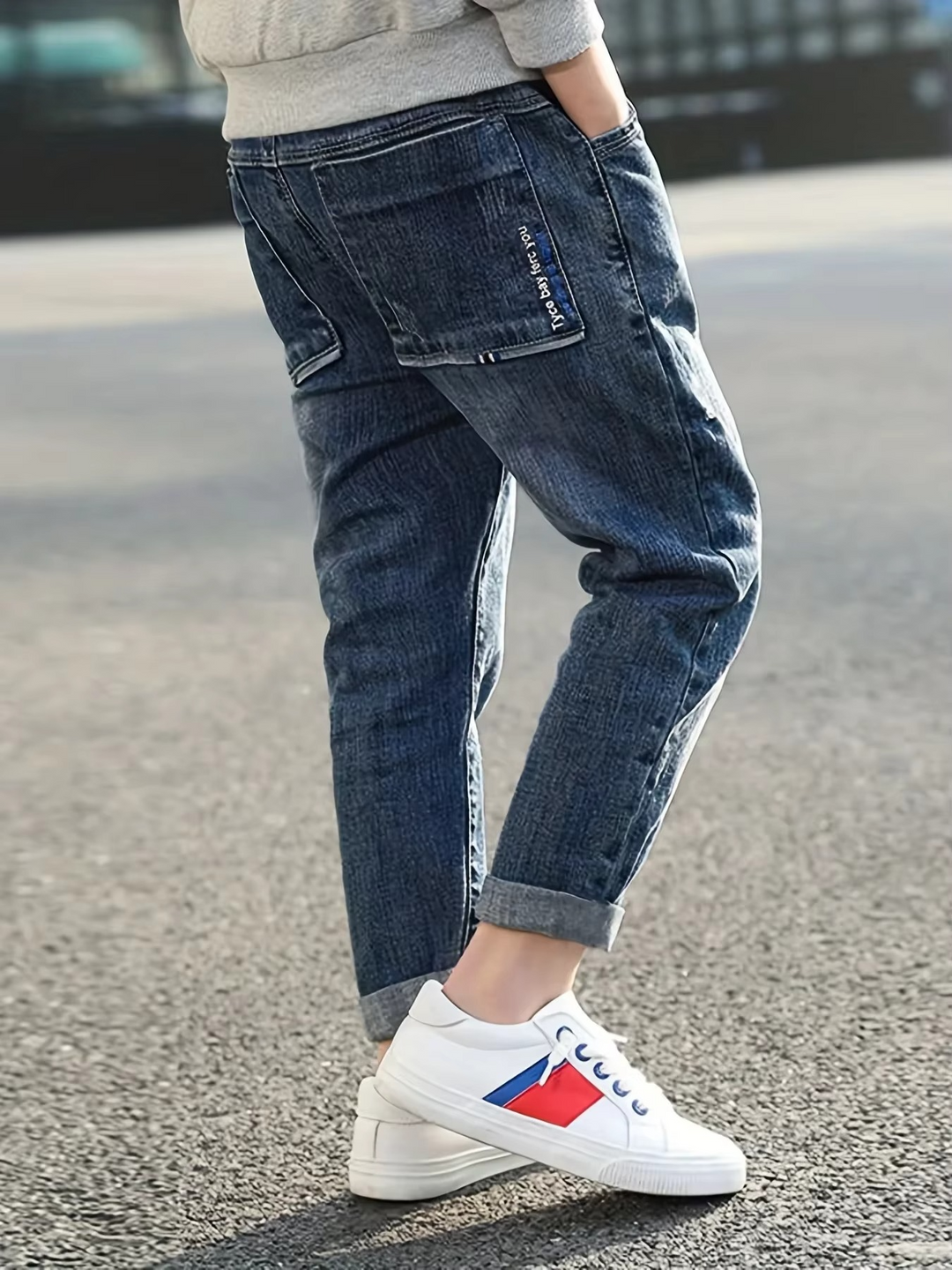FlexDenim – Jongens Slim Fit Jeans met Elastische Tailleband