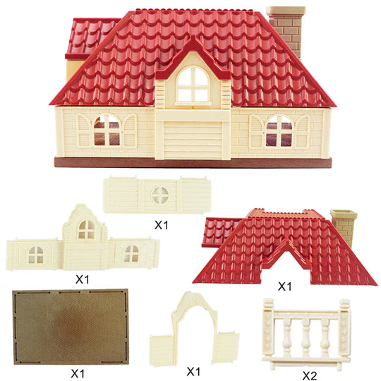 TinyVilla™ – 1:12 Poppenhuis Meubelpakket – Keuken & Dinette