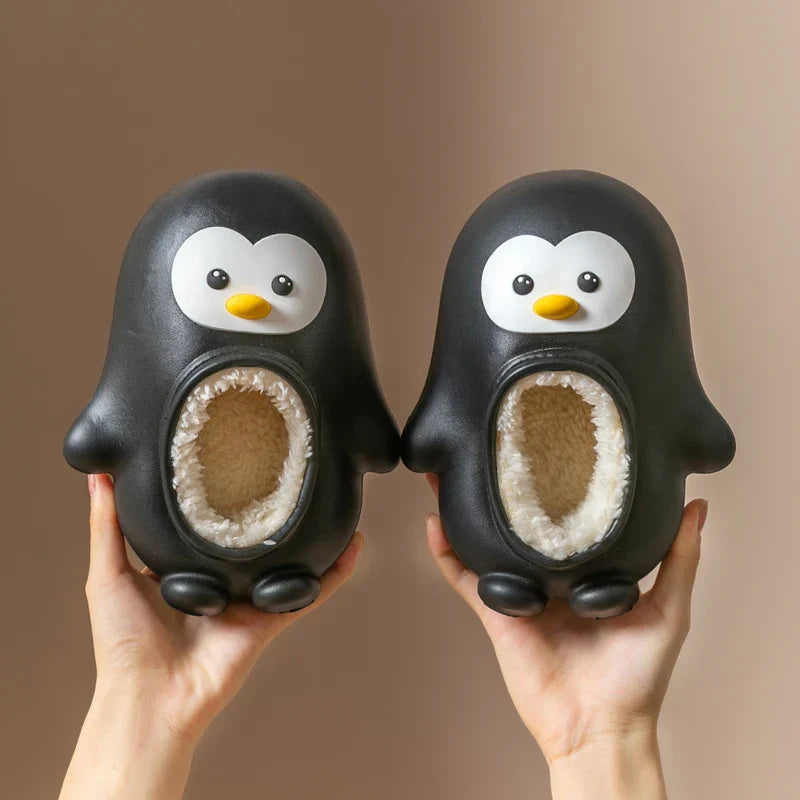 PenguSteps™ – Warme Antislip Pinguïn Pantoffels Kindervoetjes