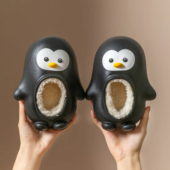 PenguSteps™ – Warme Antislip Pinguïn Pantoffels Kindervoetjes
