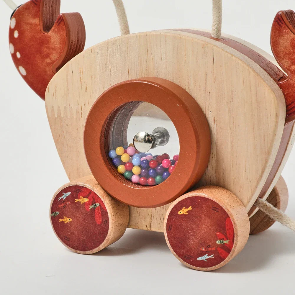 CrabbyPull™ – Houten Trekkrab Speelgoed – Leuk & Educatief