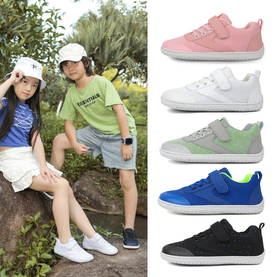 FlexiBare – Barefoot Kindersneakers met Brede Neus