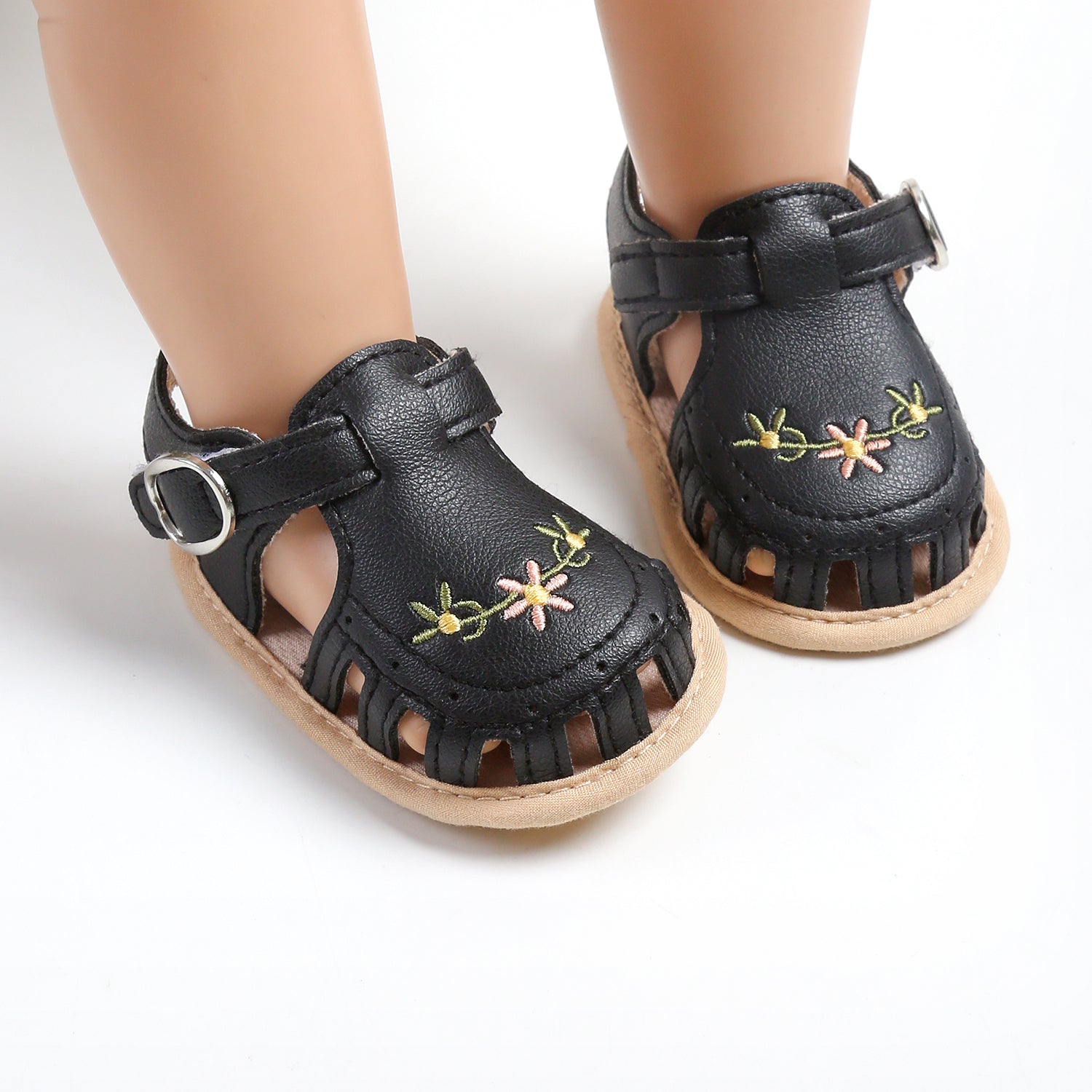 SweetStrides™ – Zomersandalen met Borduursel – Comfortabele Babyloopschoenen