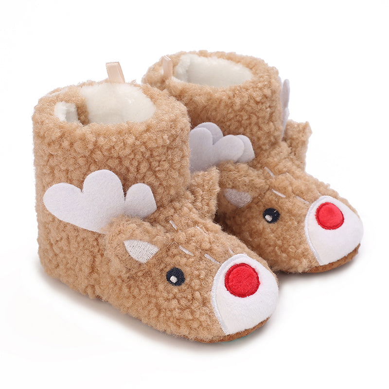 SantaSteps™ – Warme Kerstpantoffels met Antislipzool – Feestelijke Baby Sloffen