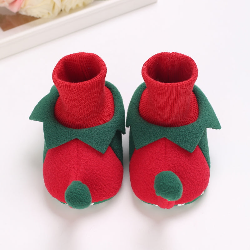 SantaSteps™ – Warme Kerstpantoffels met Antislipzool – Feestelijke Baby Sloffen