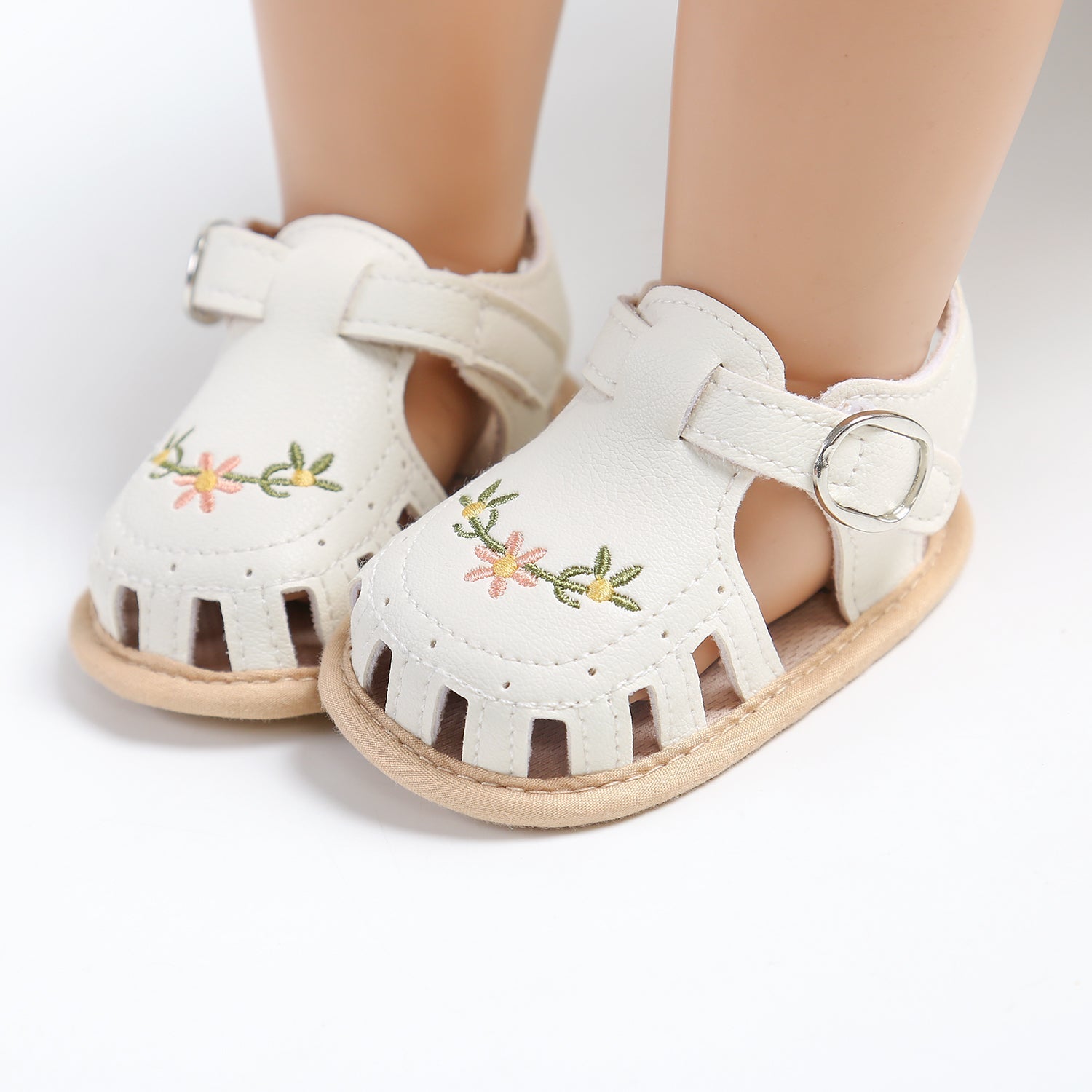 SweetStrides™ – Zomersandalen met Borduursel – Comfortabele Babyloopschoenen