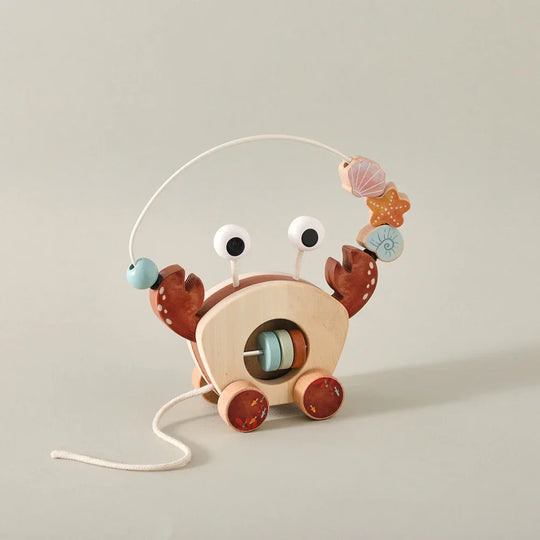 CrabbyPull™ – Houten Trekkrab Speelgoed – Leuk & Educatief