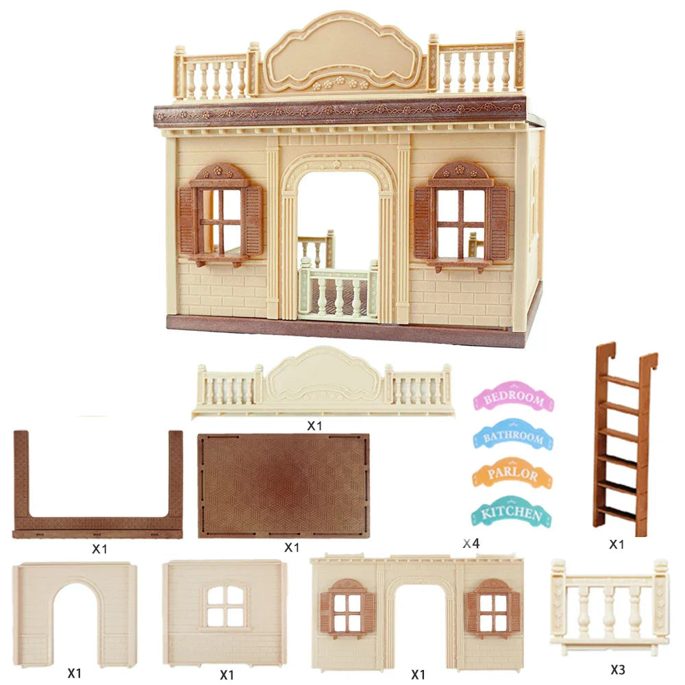 TinyVilla™ – 1:12 Poppenhuis Meubelpakket – Keuken & Dinette