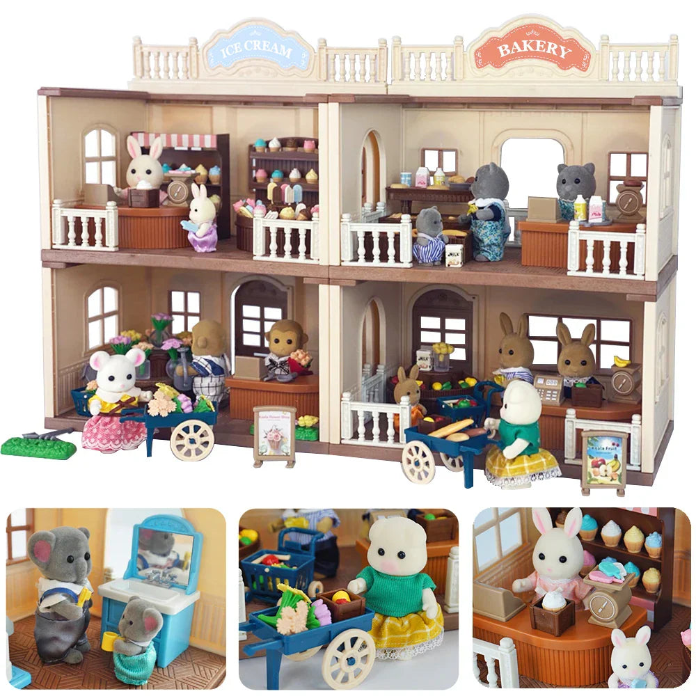 TinyVilla™ – 1:12 Poppenhuis Meubelpakket – Keuken & Dinette