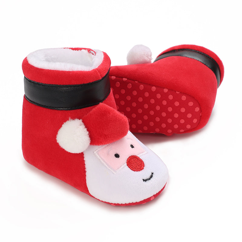 SantaSteps™ – Warme Kerstpantoffels met Antislipzool – Feestelijke Baby Sloffen