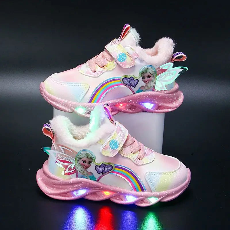FroziStep™ – Frozen Meisjes Sneakers met LED-licht