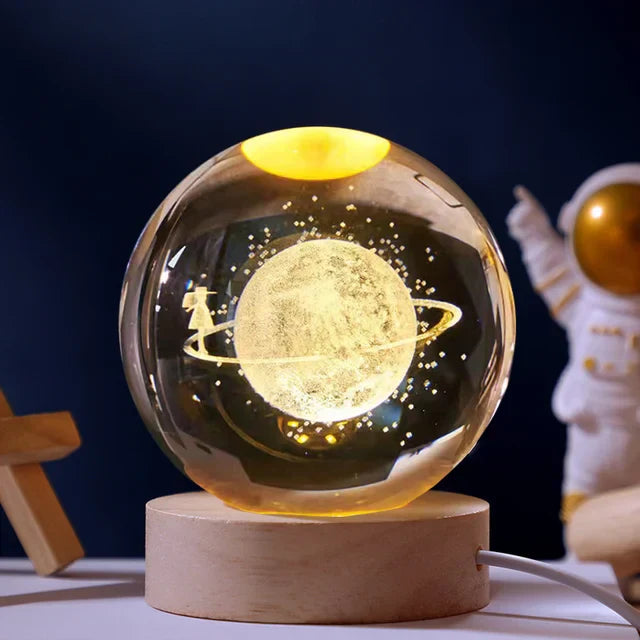 DreamSphere™ – Betoverende Glaslamp met Hemelontwerp – LED Tafellamp