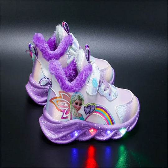 FroziStep™ – Frozen Meisjes Sneakers met LED-licht