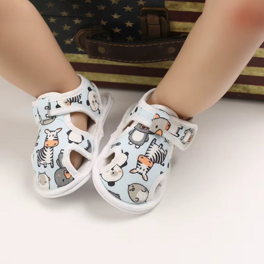 SunnySteps™ – Ademend Zachte Baby Sandalen Dierenprint