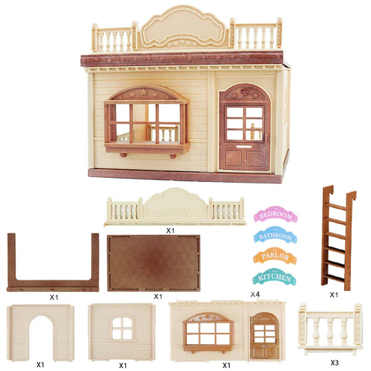 TinyVilla™ – 1:12 Poppenhuis Meubelpakket – Keuken & Dinette