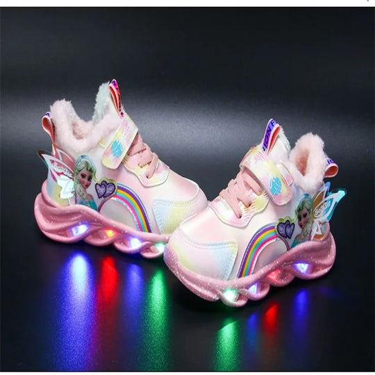 FroziStep™ – Frozen Meisjes Sneakers met LED-licht