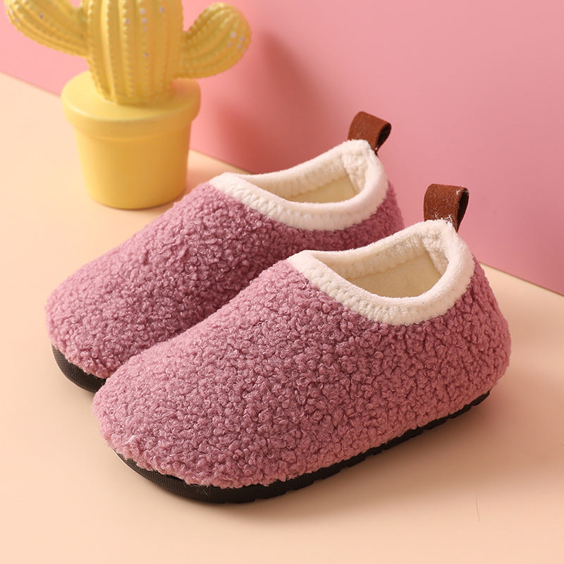 WoolyWalks™ – Antislip Pantoffels met Wollen Voering – Kinder Huisschoenen