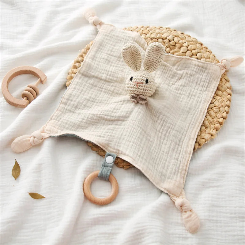SnuggleBoo™ Knuffeldoekje met Bijtring & Rammelaar